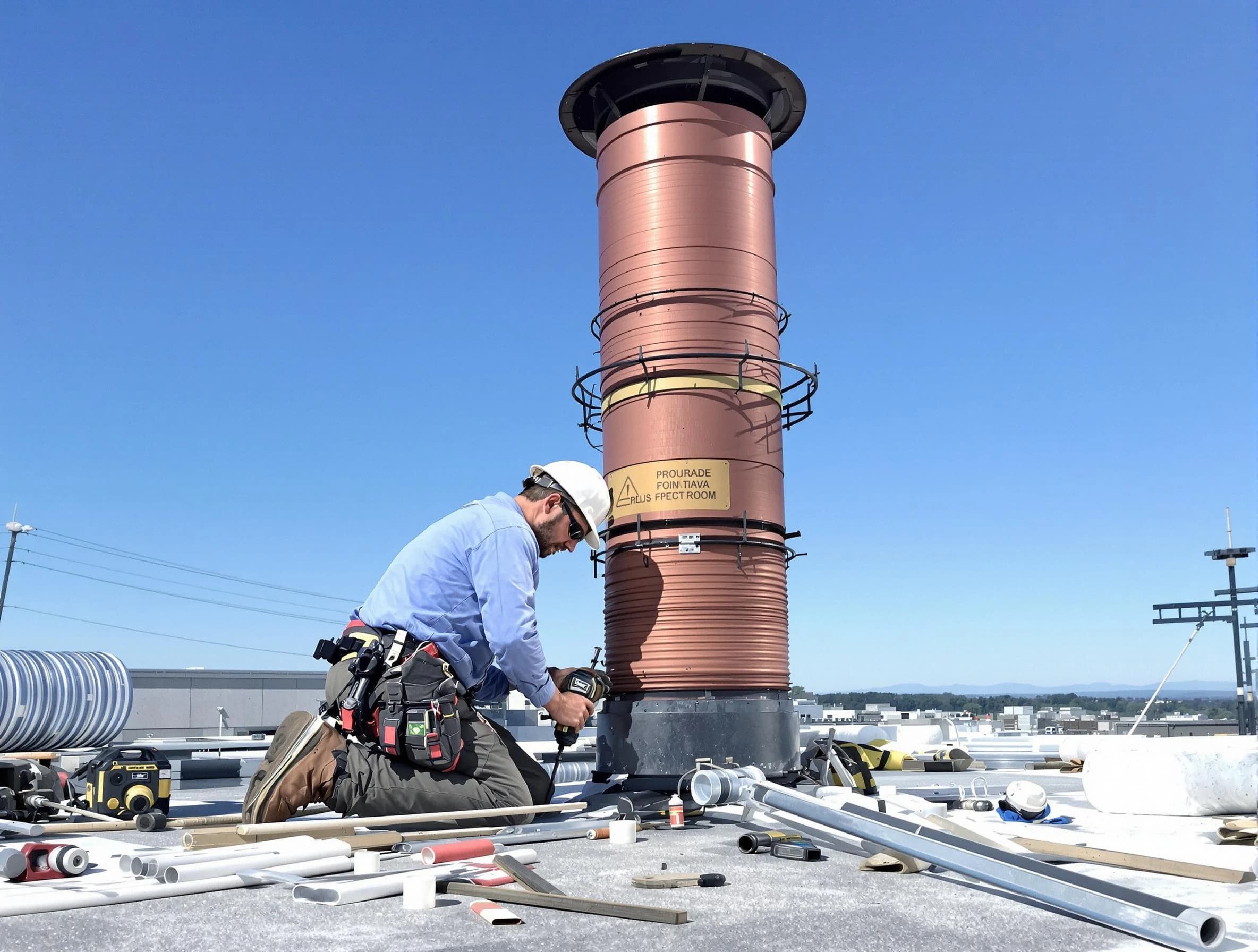 Installed chimney liner by Chelsea Chimney Sweep in Chelsea, AL