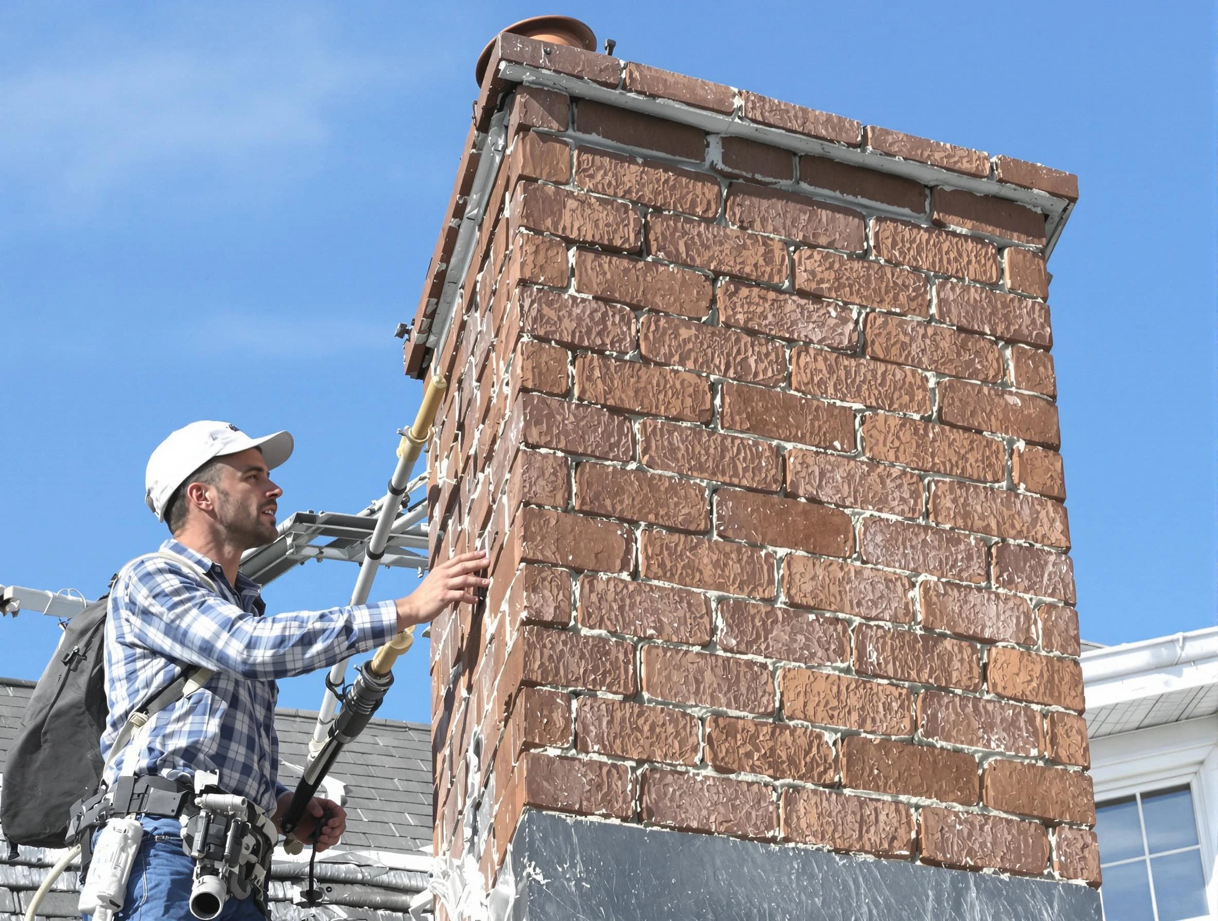 Brickwork for a chimney rebuild by Chelsea Chimney Sweep in Chelsea, AL