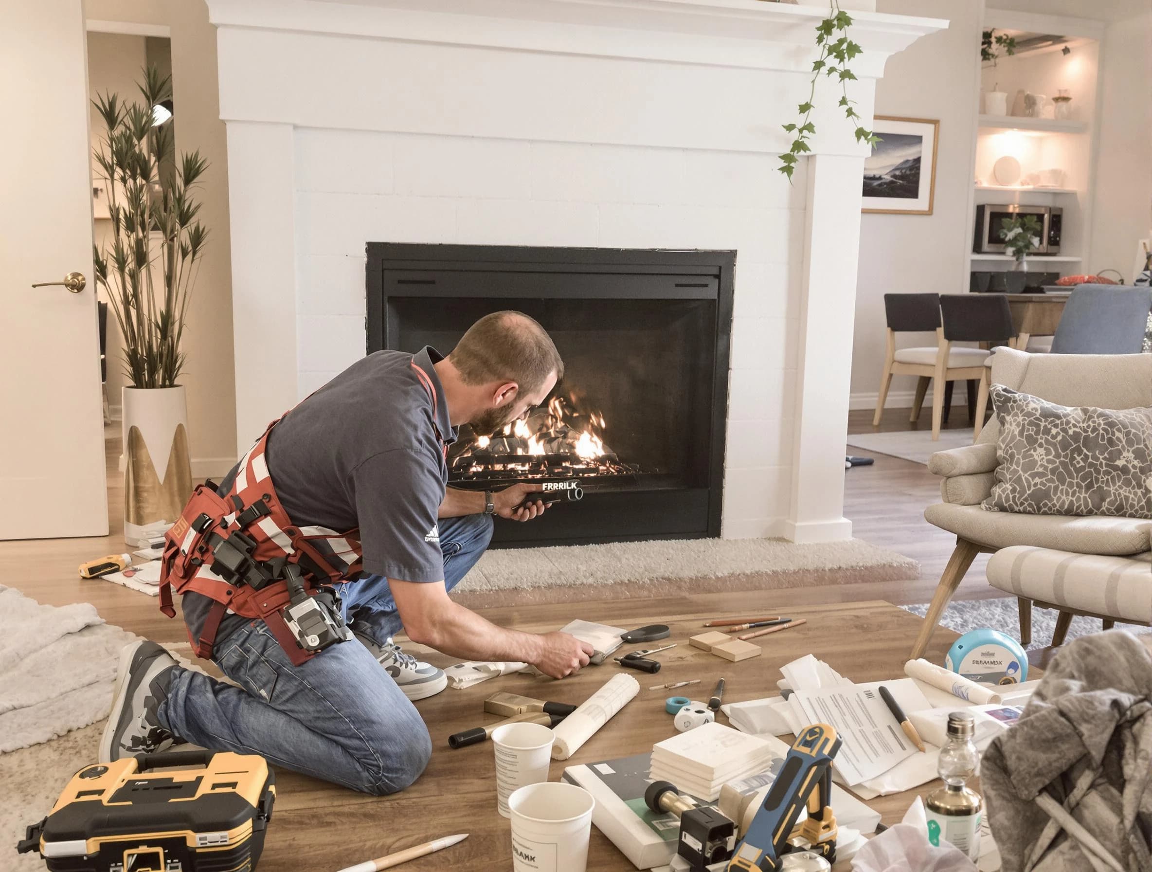 Chelsea Chimney Sweep performing fireplace repair in Chelsea, AL