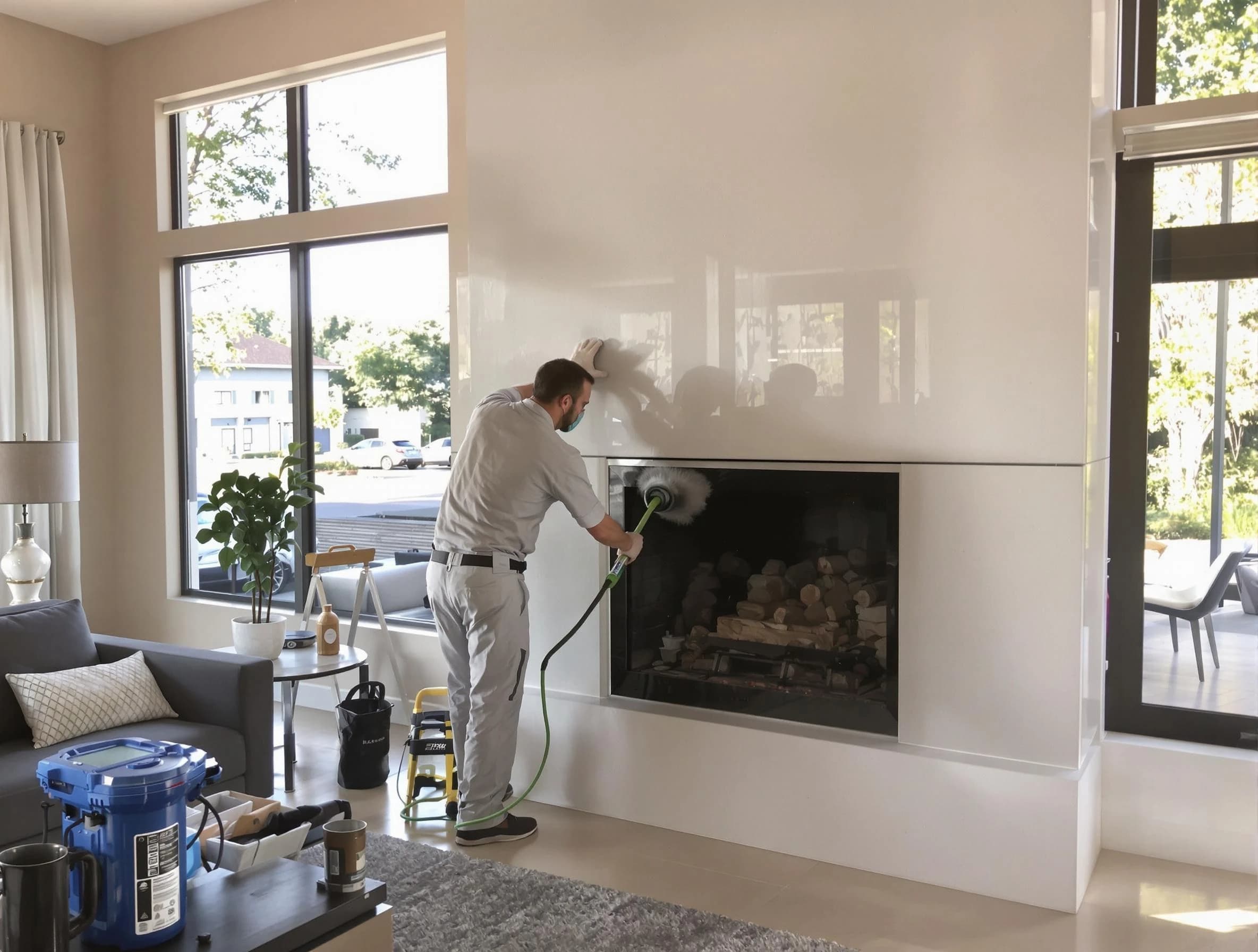 Chelsea Chimney Sweep performing thorough soot removal in Chelsea, AL